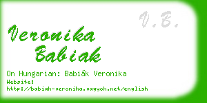 veronika babiak business card